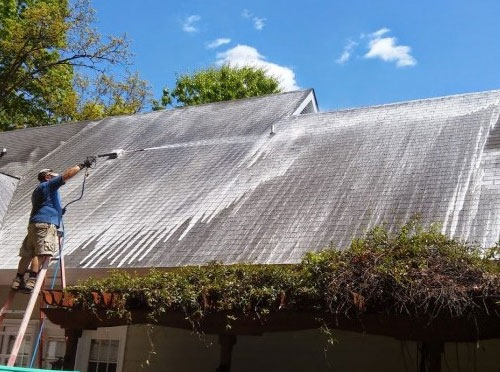 Roof Soft Washing by CT Chimney Repair