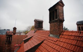 soot-blackened chimneys