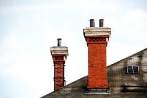 roof with two chimneys