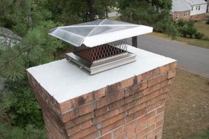 a chimney with a chimney cover installed