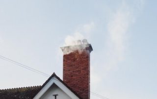A burning chimney